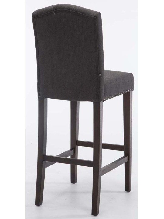 Set 2 scaune de bar Louise stofa antic, gri închis