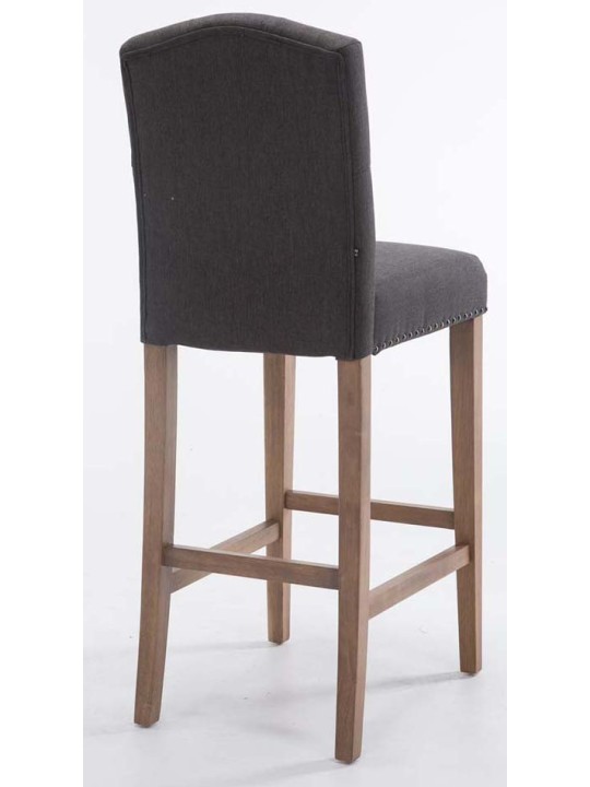 Set 2 scaune de bar tesatura Louise antic-luminoasa, gri închis