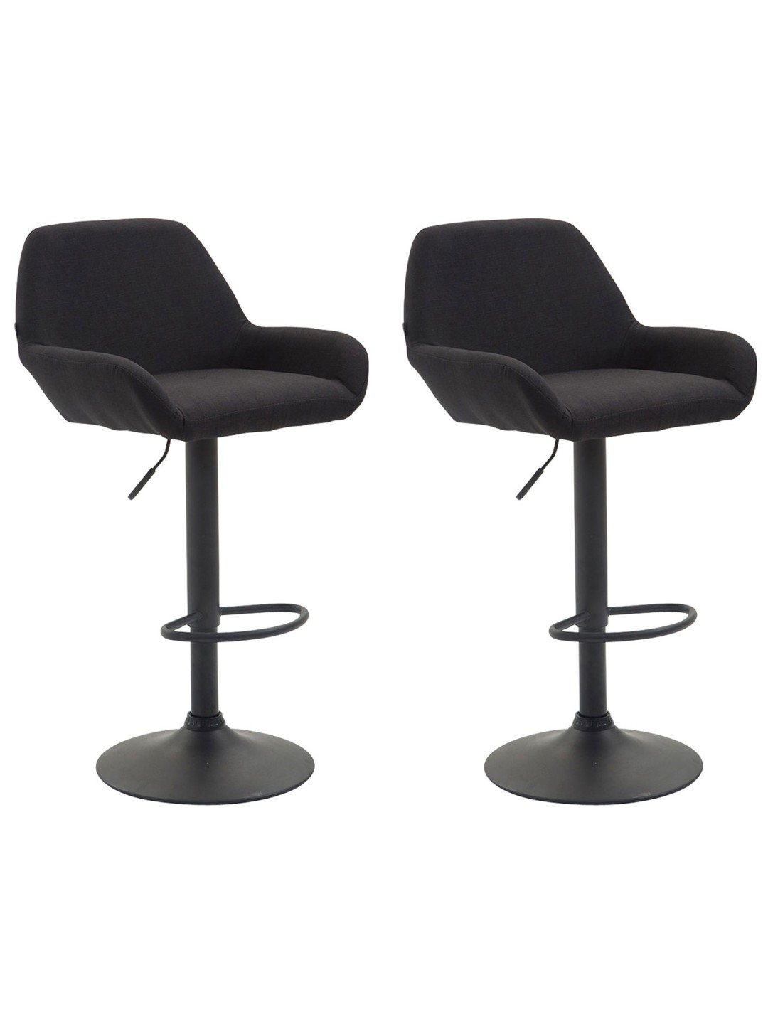 Set 2 taburete de bar tesatura Braga, negru