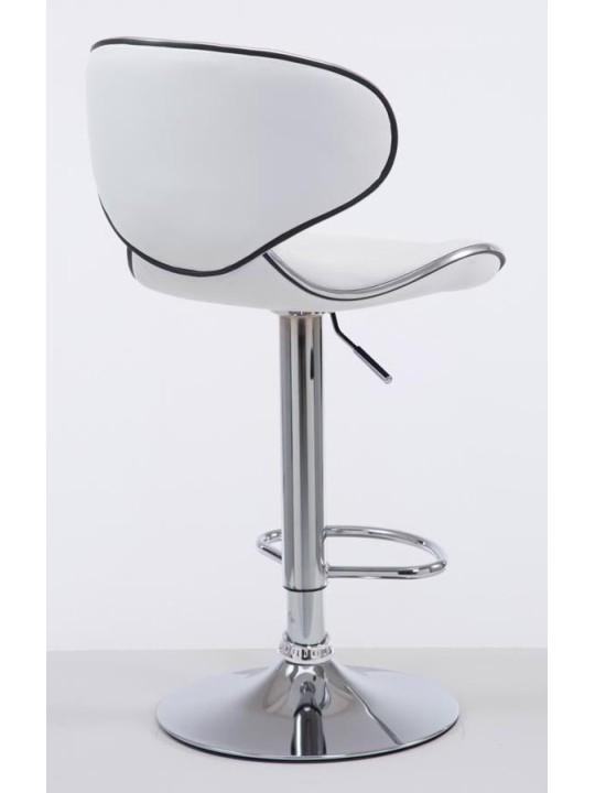 Set 2 taburete de bar Las Vegas V2 imitatie piele crom, alb Set 2 taburete de bar Las Vegas V2 imitatie piele crom, alb