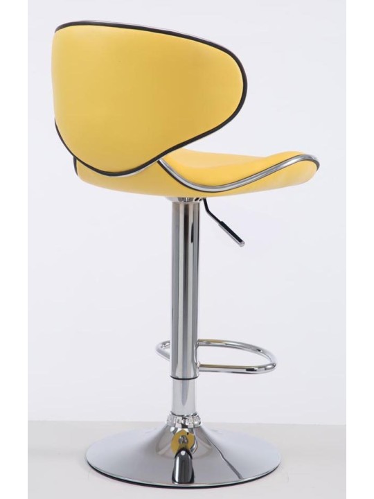 Set 2 taburete de bar Las Vegas V2 imitatie piele crom, galben Set 2 taburete de bar Las Vegas V2 imitatie piele crom, galben