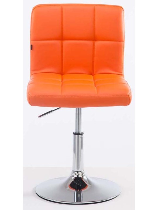 Set 2 taburete de bar Palma V2 imitatie piele, portocaliu