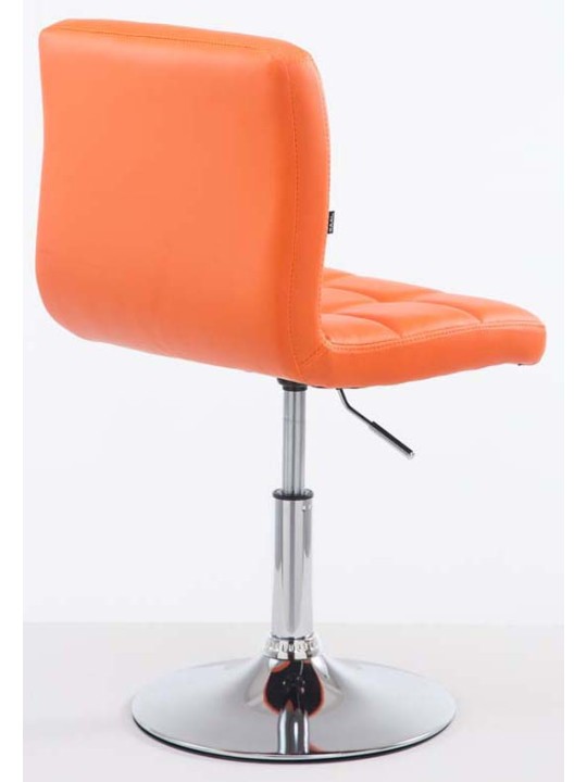Set 2 taburete de bar Palma V2 imitatie piele, portocaliu