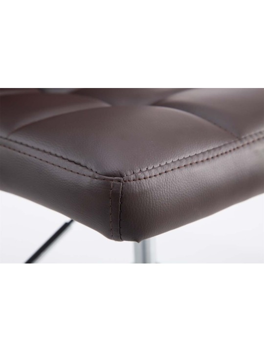 Set 2 taburete de bar Palma V2 imitatie piele, maro