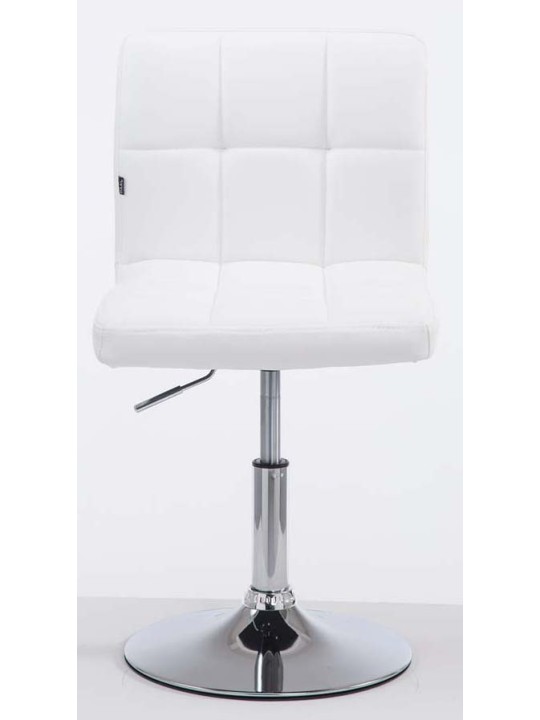 Set 2 taburete de bar Palma V2 imitatie piele, alb