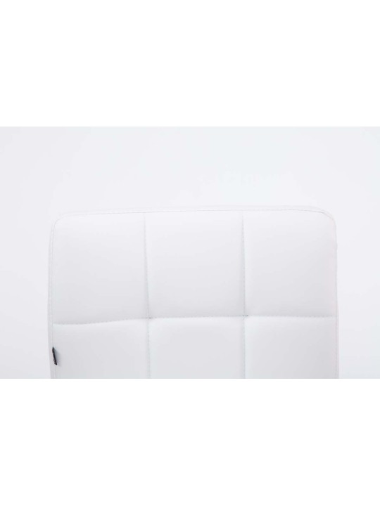 Set 2 taburete de bar Palma V2 imitatie piele, alb