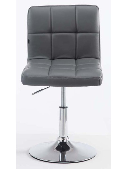 Set 2 taburete de bar Palma V2 imitatie piele, gri