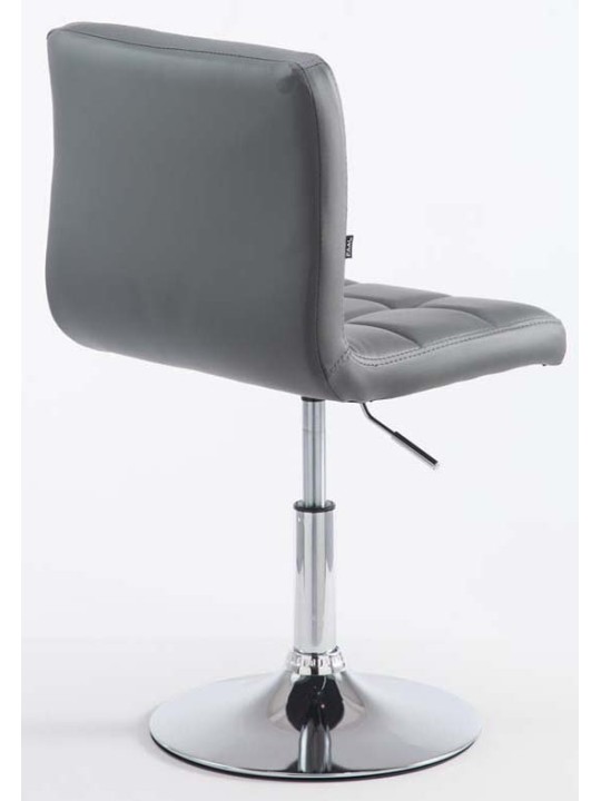 Set 2 taburete de bar Palma V2 imitatie piele, gri