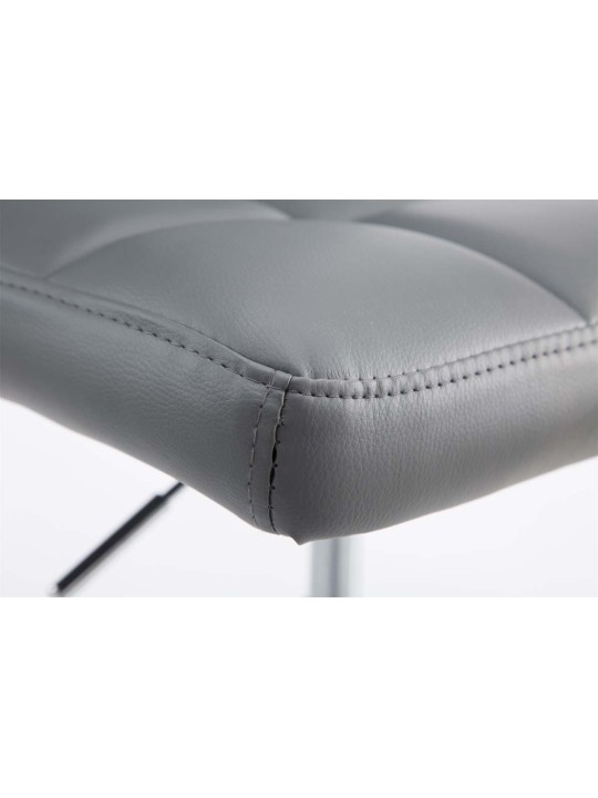 Set 2 taburete de bar Palma V2 imitatie piele, gri