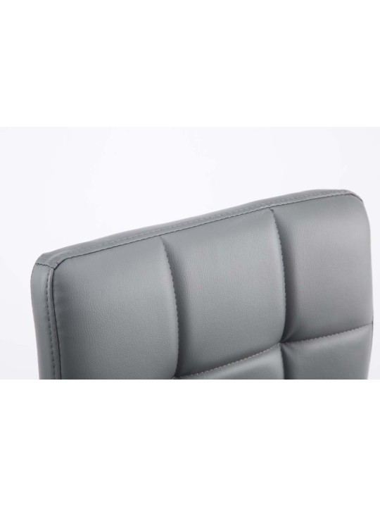 Set 2 taburete de bar Palma V2 imitatie piele, gri