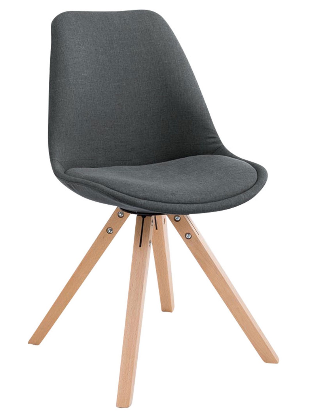 Scaun vizitator Tesatura Toulouse Natura Square, gri închis