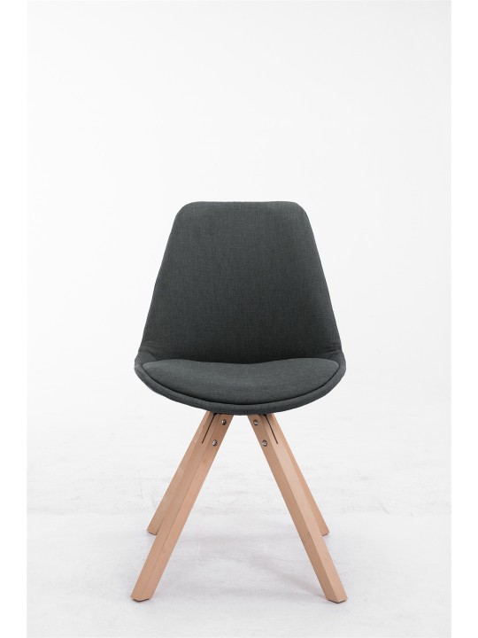 Scaun vizitator Tesatura Toulouse Natura Square, gri închis