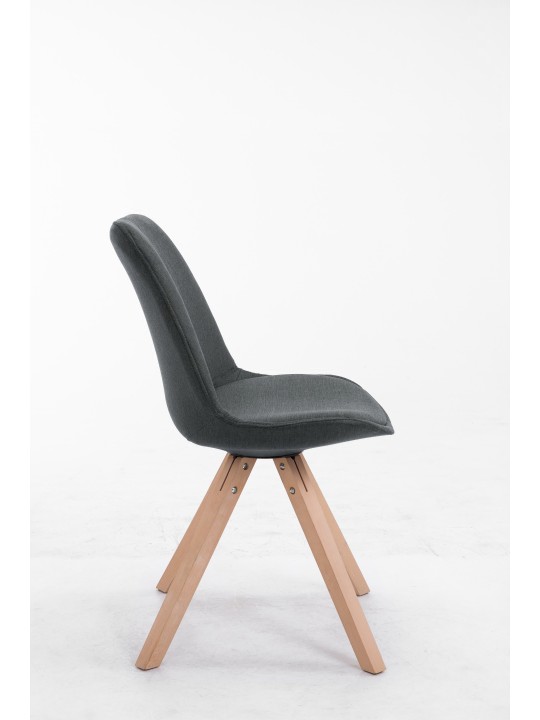 Scaun vizitator Tesatura Toulouse Natura Square, gri închis