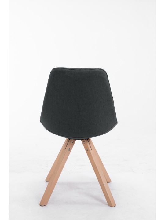 Scaun vizitator Tesatura Toulouse Natura Square, gri închis