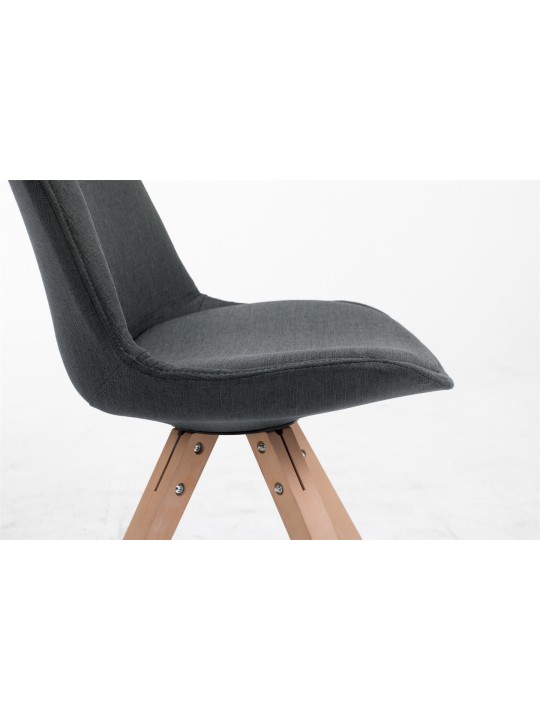 Scaun vizitator Tesatura Toulouse Natura Square, gri închis