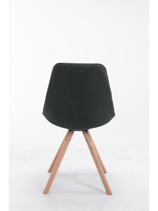 Scaun vizitator Toulouse stofa Natura rotund, gri închis