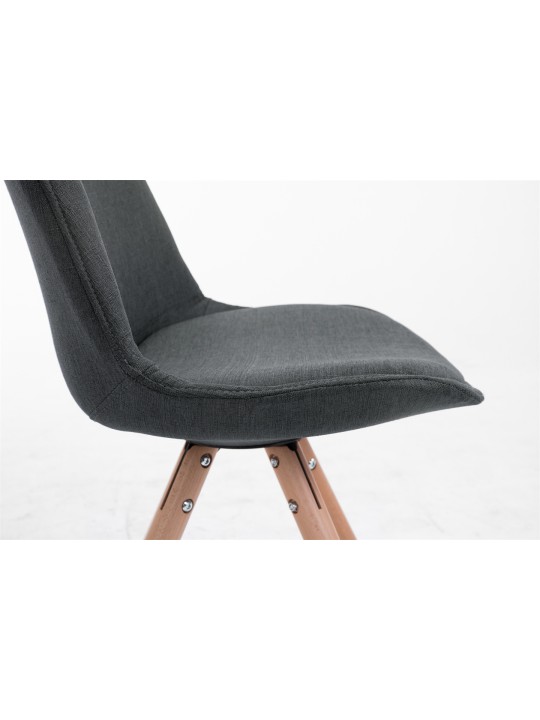 Scaun vizitator Toulouse stofa Natura rotund, gri închis