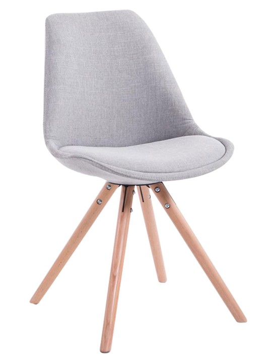 Scaun vizitator Toulouse stofa Natura rotund, gri