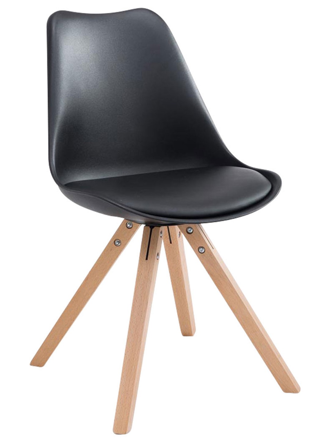 Scaun vizitator Toulouse Natura Square, negru