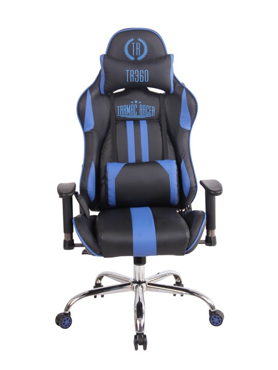 Scaun de birou Limit XM imitatie piele, negru/albastru