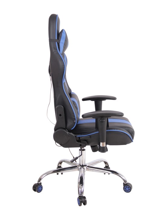 Scaun de birou Limit XM imitatie piele, negru/albastru
