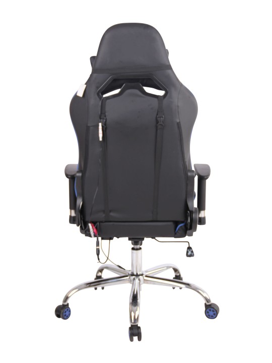 Scaun de birou Limit XM imitatie piele, negru/albastru