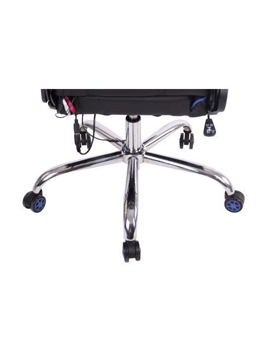 Scaun de birou Limit XM imitatie piele, negru/albastru