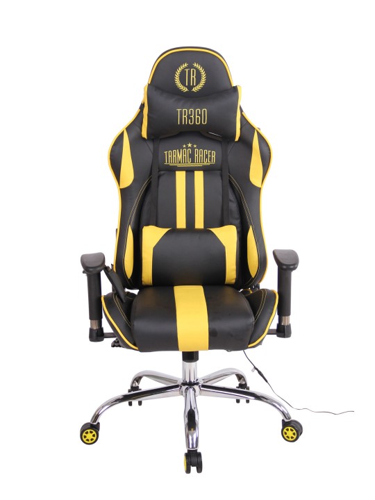 Scaun de birou Limit XM imitatie piele, negru/galben