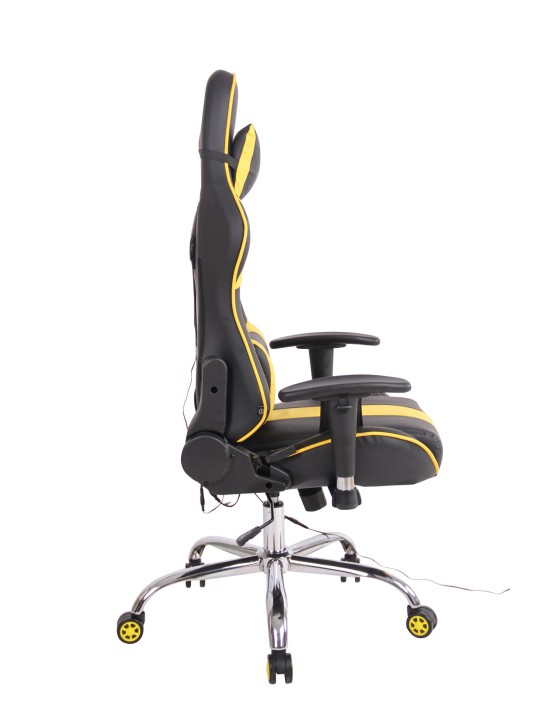 Scaun de birou Limit XM imitatie piele, negru/galben