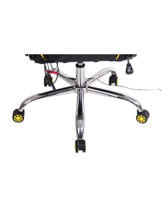 Scaun de birou Limit XM imitatie piele, negru/galben