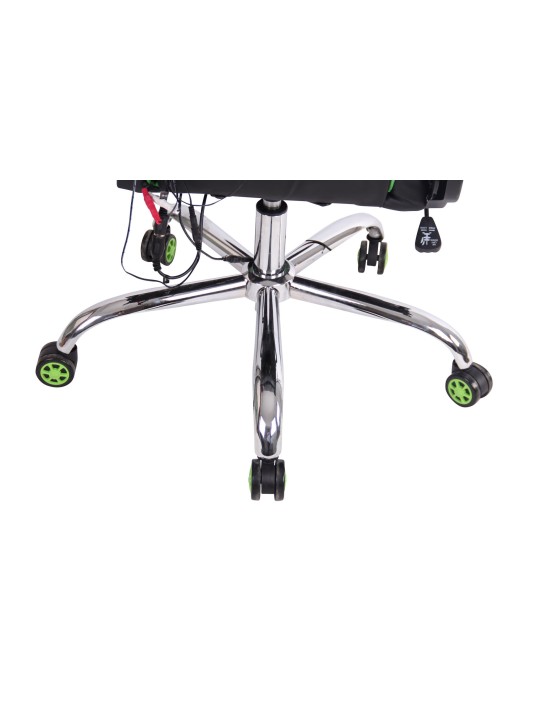 Scaun de birou Limit XM imitatie piele, negru/verde