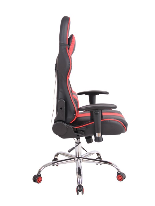 Scaun de birou Limit XM imitatie piele, negru/roșu