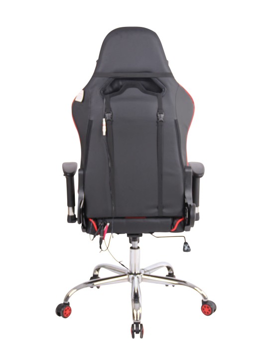 Scaun de birou Limit XM imitatie piele, negru/roșu