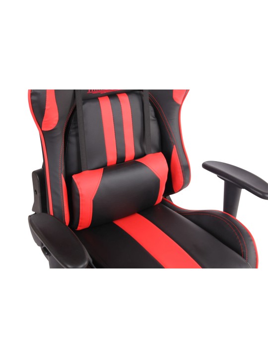 Scaun de birou Limit XM imitatie piele, negru/roșu