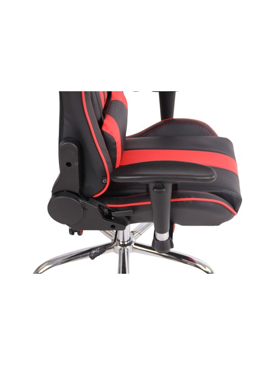 Scaun de birou Limit XM imitatie piele, negru/roșu