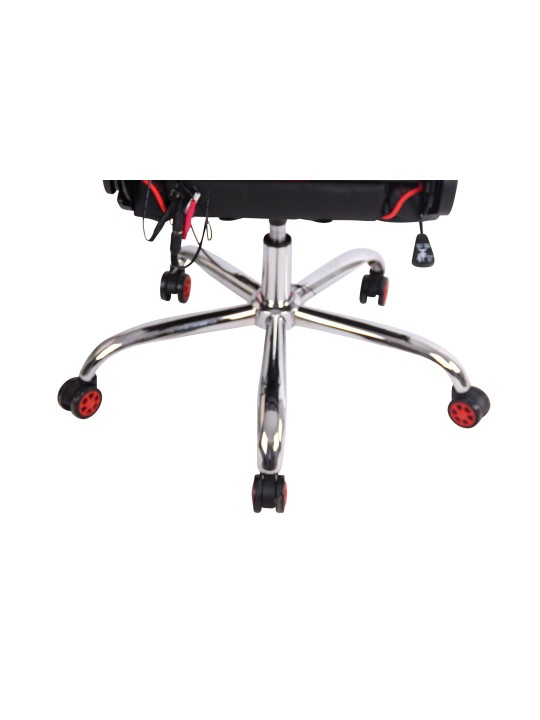 Scaun de birou Limit XM imitatie piele, negru/roșu