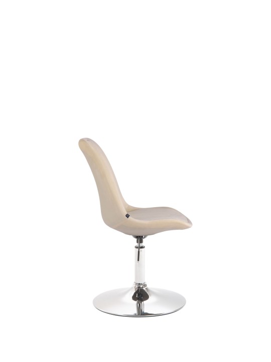 Scaun de sufragerie Maverick catifea crom, crem