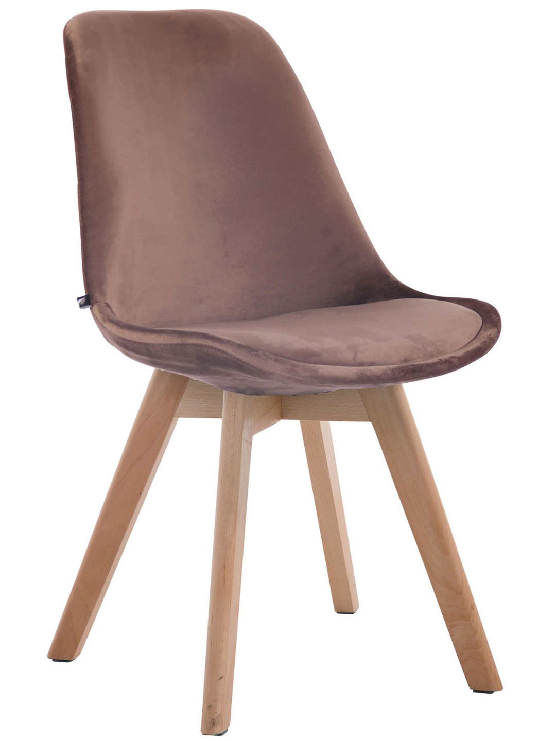 Scaun vizitator Borneo V2 catifea naturala, maro