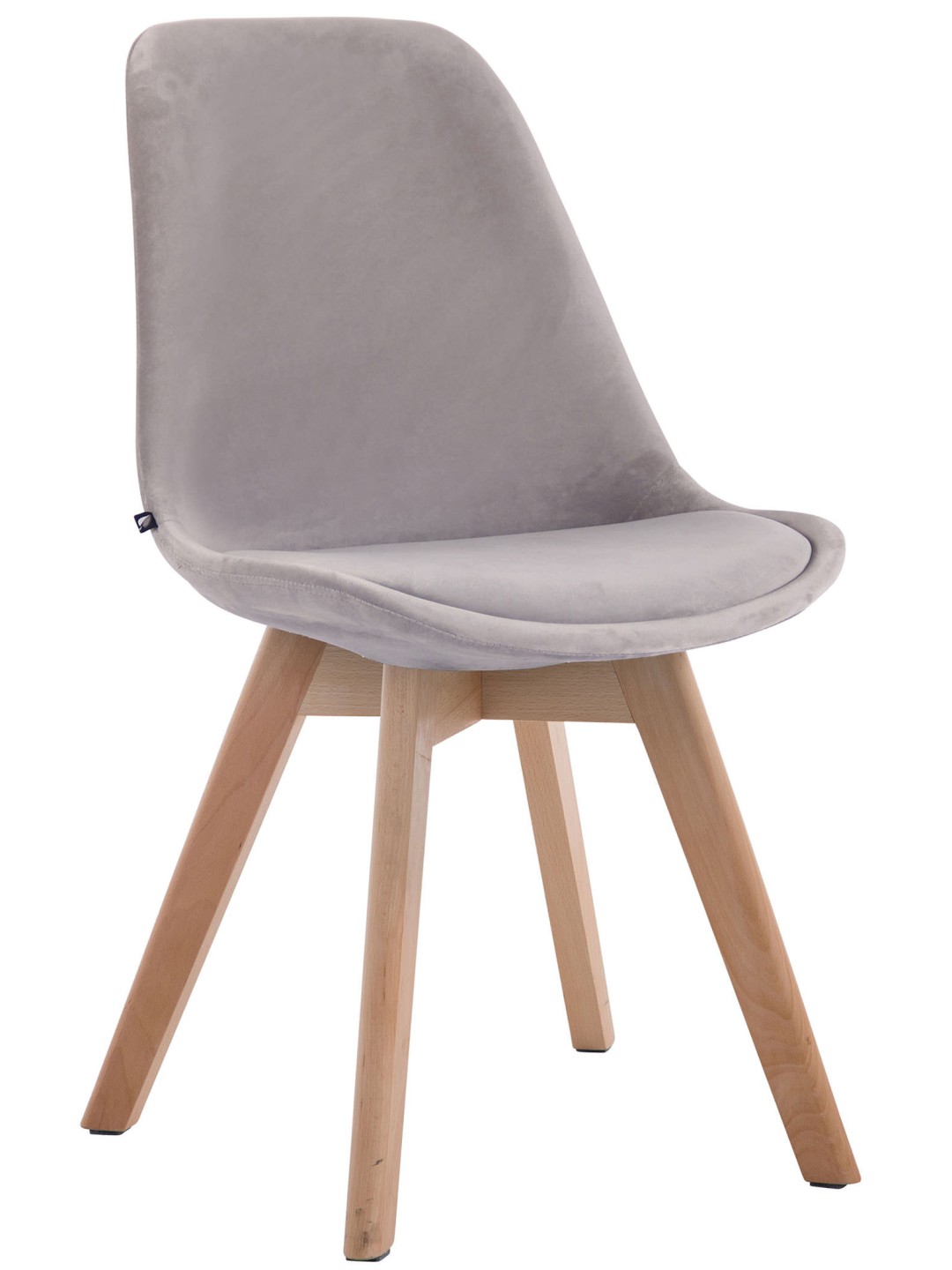 Scaun vizitator Borneo V2 catifea naturala, gri