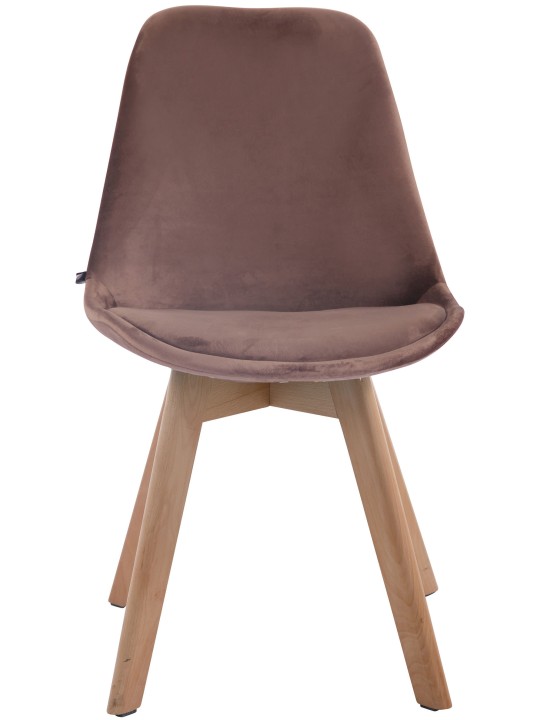 Scaun vizitator Borneo V2 catifea naturala, maro