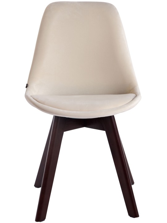 Scaun vizitator Borneo V2 catifea nuc, crem