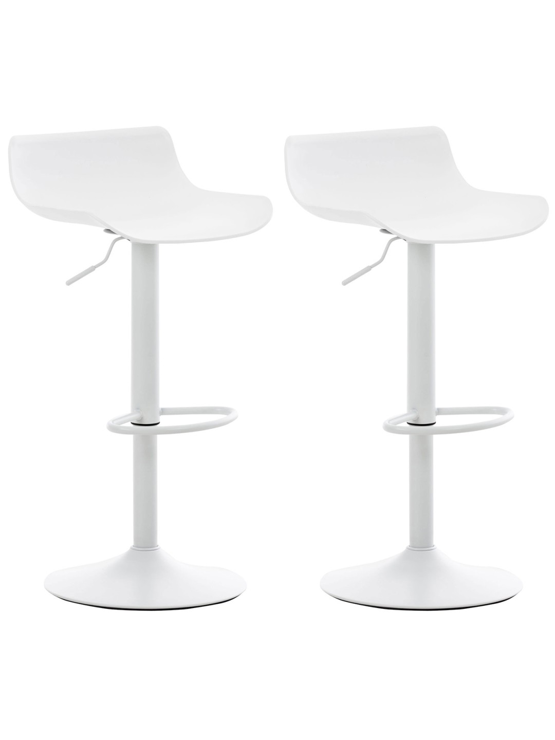 Set 2 scaune de bar Aveiro, alb
