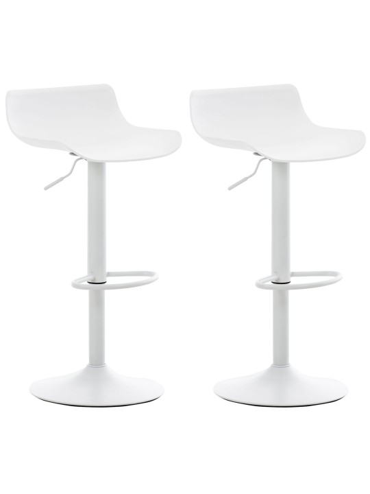 Set 2 scaune de bar Aveiro, alb