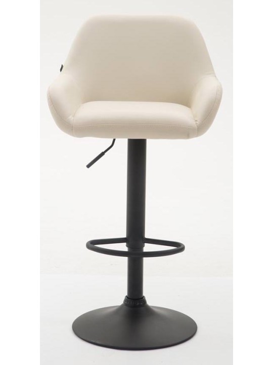 Set 2 taburete de bar Braga imitatie piele, crem