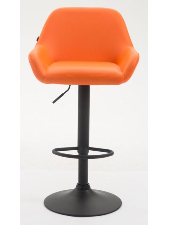 Set 2 taburete de bar Braga imitatie piele, portocaliu Set 2 taburete de bar Braga imitatie piele, portocaliu