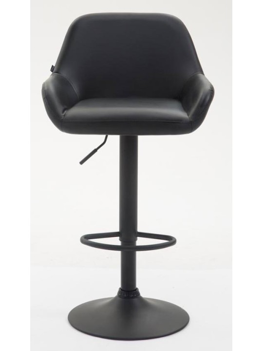 Set 2 taburete de bar Braga imitatie piele, negru