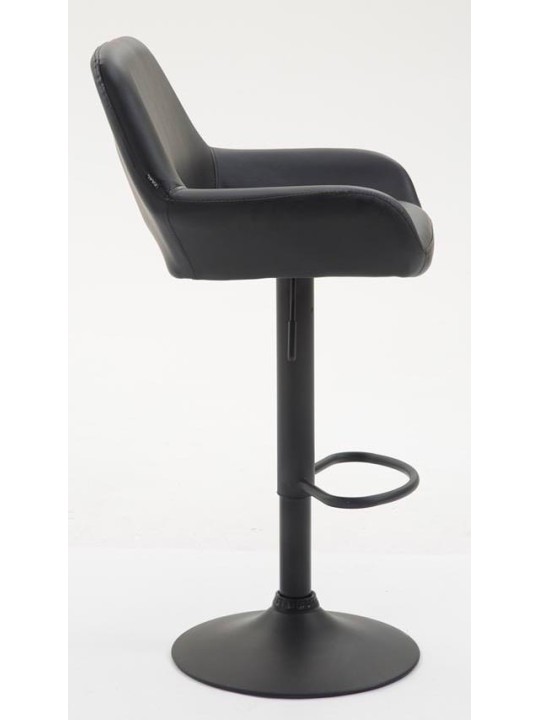 Set 2 taburete de bar Braga imitatie piele, negru