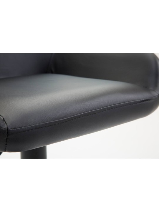 Set 2 taburete de bar Braga imitatie piele, negru