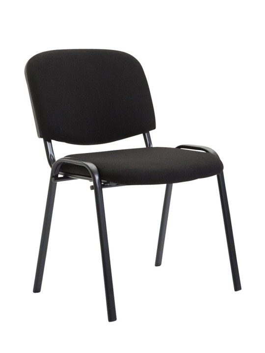 Set 4 scaune vizitator stofa Ken, negru