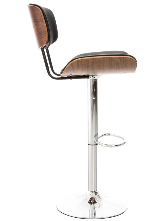 Scaun de bar Sarnia imitatie piele, nuc/negru Scaun de bar Sarnia imitatie piele, nuc/negru